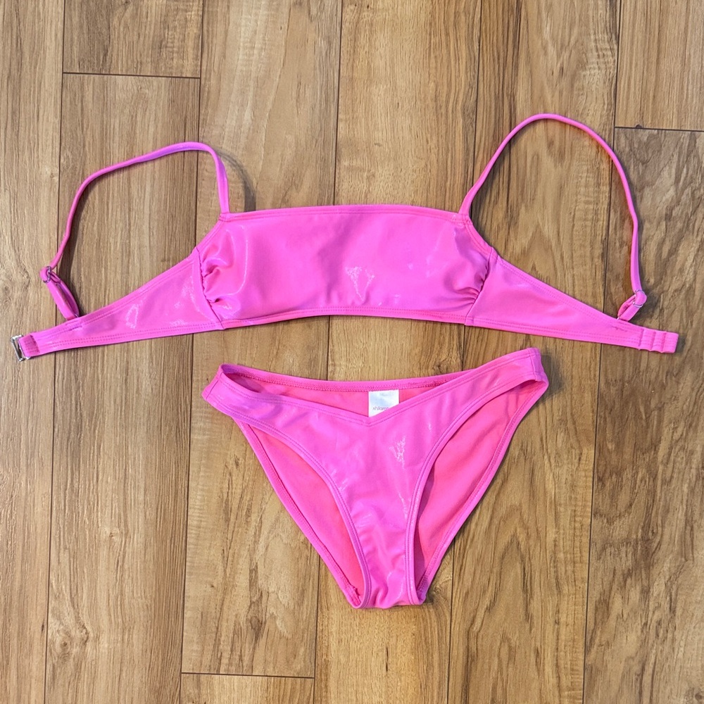 Xhilaration Bright Pink Bikini Top